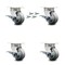 Service Caster 4 Inch Kingpinless Thermoplastic Wheel Caster Set with Brake and Swivel Lock SCC SCC-KP30S420-TPRRF-SLB-BSL-4 - alternate 1